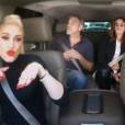 Gwen Stefani et James Corden dans l'émission "Late Late Show" pour un épisode du Carpool Karaoke avec Julia Roberts et George Clooney.