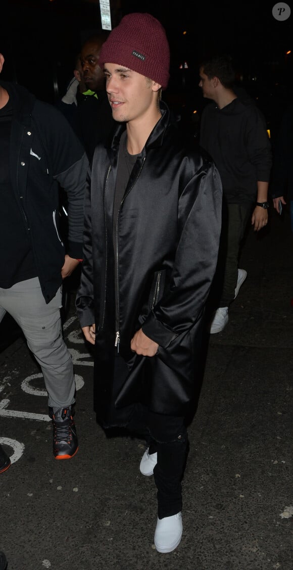 Justin Bieber - Arrivée des people à la boîte de nuit "Tape" à Londres, le 24 février 2016. © CPA/Bestimage