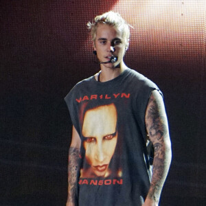 Justin Bieber en concert à Seattle le 9 mars 2016.