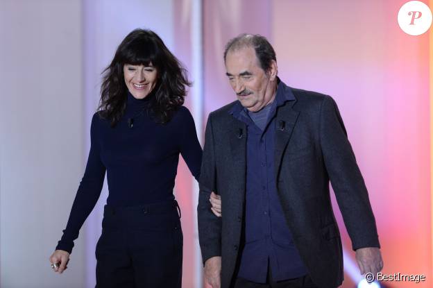 Richard Bohringer et sa fille Romane Bohringer - Enregistrement de l'émission "Vivement Dimanche" à Paris le 25 Novembre 2015 et qui sera diffusée le 29 Novembre 2015.