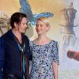 Johnny Depp et Mia Wasikowska - Johnny Depp lors de la conférence de presse du film 'Alice Through the Looking Glass' à Londres le 8 mai 2016.