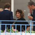 Kirsten Dunst, Laszlo Nemes, Valeria Golino et Mads Mikkelsen au cocktail des membres du jury du 69ème festival international du film de Cannes à l'hôtel Martinez le 10 mai 2016