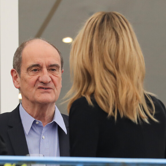 Pierre Lescure et Vanessa Paradis au cocktail des membres du jury du 69ème festival international du film de Cannes à l'hôtel Martinez le 10 mai 2016