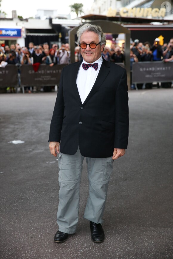 George Miller, président du jury arrive au dîner des membres du jury du 69ème festival international du film de Cannes à l'hôtel Martinez le 10 mai 2016.