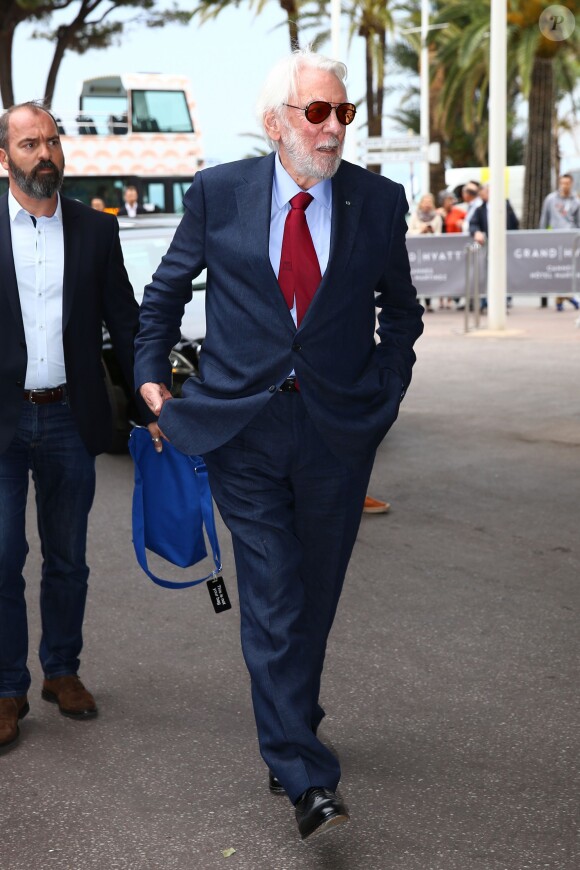 Donald Sutherland arrive au dîner des membres du jury du 69ème festival international du film de Cannes à l'hôtel Martinez le 10 mai 2016. Celebs arrive at Martinez Hotel for the 69th Cannes Film Festival Jury Dinner on May 10, 2016 in Cannes, FRANCE.10/05/2016 - Cannes