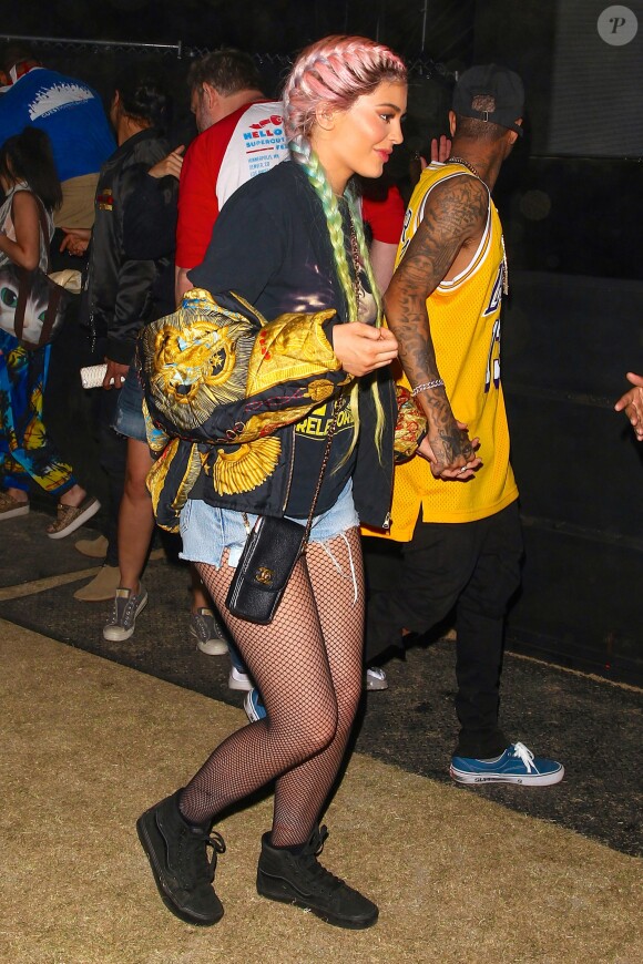 Kylie Jenner et Tyga au festival de Coachella. Le 16 avril 2016.