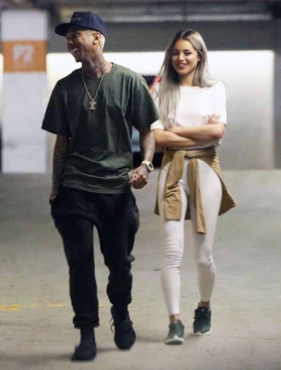 Exclusif - Le rappeur Tyga et sa supposée nouvelle petite amie Val Mercado à Beverly Hills le 21 janvier 2016.