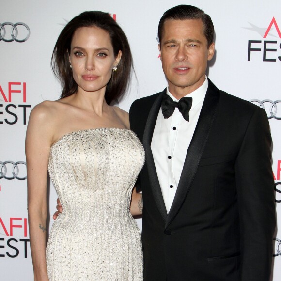 Angelina Jolie et son mari Brad Pitt - Première de "By the Sea" à Los Angeles le 5 novembre 2015