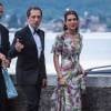 Charlotte Casiraghi et son compagnon Gad Elmaleh - Arrivées pour la soirée de mariage de Pierre Casiraghi et Beatrice Borromeo au château Rocca Angera (château appartenant à la famille Borromeo) à Angera sur les Iles Borromées, sur le Lac Majeur, le 1er août 2015.