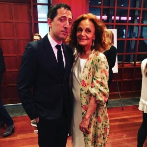 Gad Elmaleh et Diane von Furstenberg à New York, le 10 mai 2016