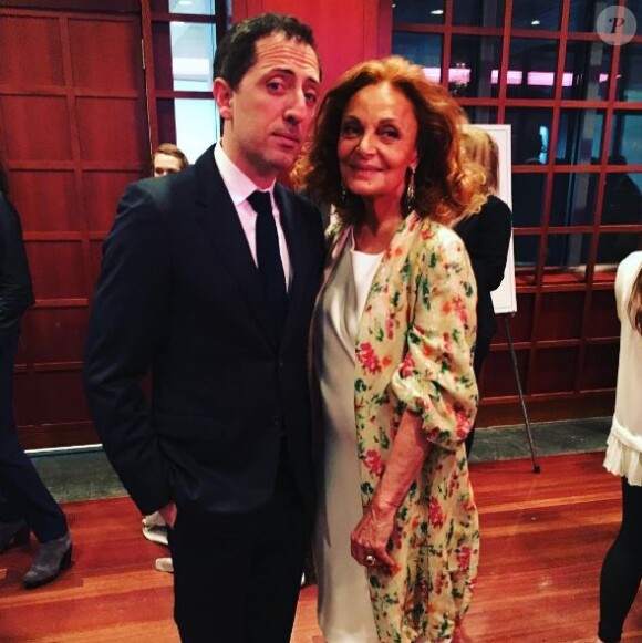 Gad Elmaleh et Diane von Furstenberg à New York, le 10 mai 2016