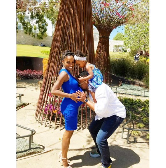 Shanola Hampton enceinte a publié une photo de son mari et sa fille sur sa page Instagram, au mois d'avril 2016