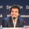 Le chanteur Amir Haddad, candidat pour la France, lors de la conférence de presse du concours de l'Eurovision à Stockholm, en Suède, le 8 mai 2016.