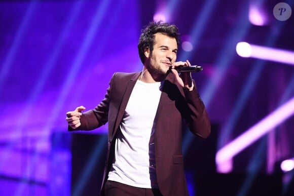 Amir Haddad répète pour l'Eurovision 2016, à Stockholm, le 13 mai 2016