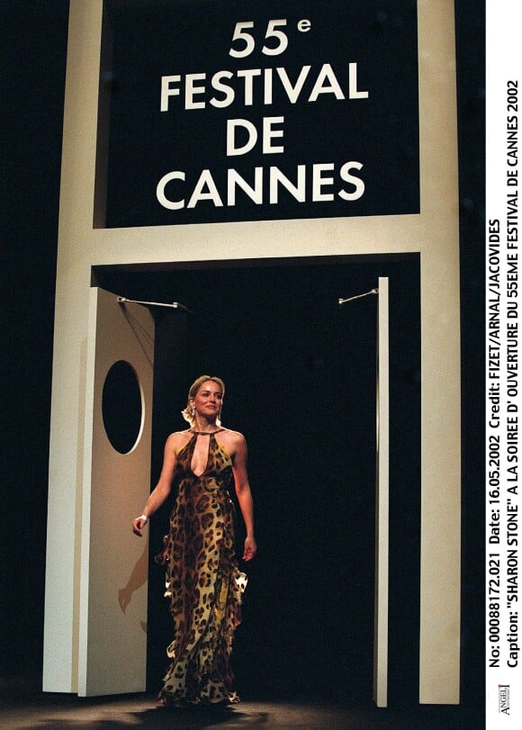 Sharon Stone, membre du jury, lors du Festival de Cannes 2002