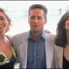 Jeanne Tripplehorn, Michael Douglas, Sharon Stone - Photocall du film Basic Instinct au Festival de Cannes en 1992