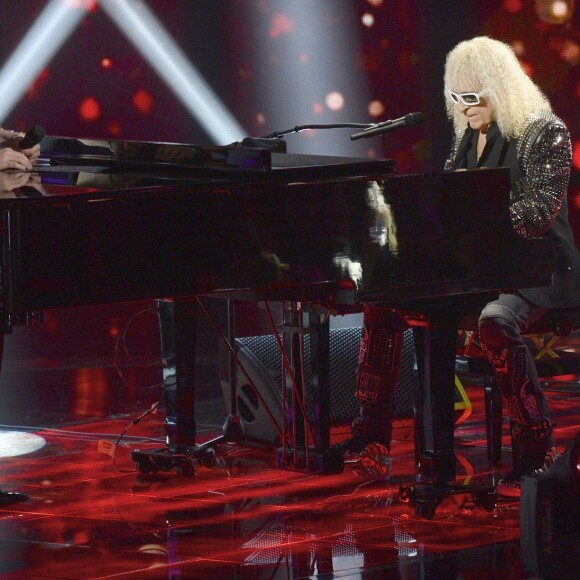 Exclusif - Clément, Nikos Aliagas et Michel Polnareff - Plateau de la finale de l'émission "The Voice" à Paris. Le 14 mai 2016 © Coadic Guirec / Bestimage