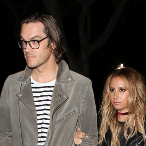 Ashley Tisdale et Christopher French arrivent au Rose Bowl de Pasadena pour le concert de Beyoncé, le 14 mai 2016