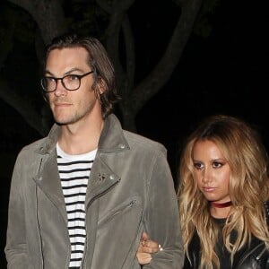 Ashley Tisdale et Christopher French arrivent au Rose Bowl de Pasadena pour le concert de Beyoncé, le 14 mai 2016