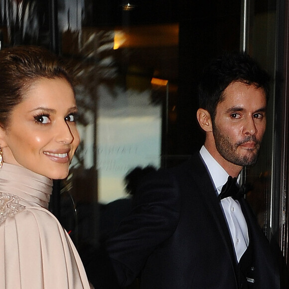 Cheryl Cole et Jean-Bernard Fernandez-Versini à l'hôtel Martinez après leur soirée à Cannes le 15 mai 2015, lors du 68 ème Festival International du Film de Cannes