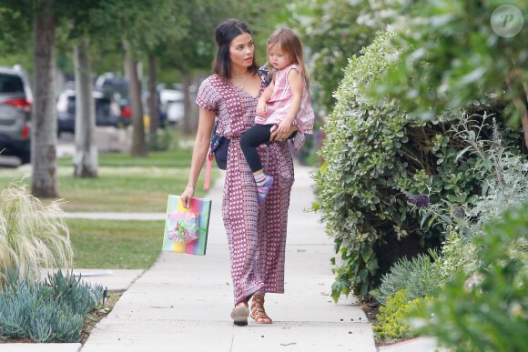 Exclusif - Jenna Dewan-Tatum et sa fille Everly Tatum arrivent à l' anniversaire de la fille d'Haylie Duff, Ryan, à Los Angeles le 7 mai 2016.