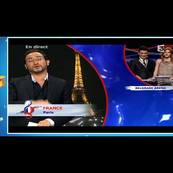 Cyril Hanouna remettant des points à l'Eurovision, en 2008