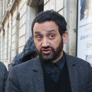 Semi-Exclusif - Cyril Hanouna - Arrivées des people à la radio Europe1 à Paris le 14 avril 2016.14/04/2016 - Paris