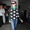 Emma Roberts arrive à l'aéroport LAX de Los Angeles. Le 3 mai 2016