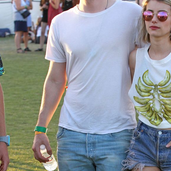 Emma Roberts et son compagnon Evan Peters au 3ème jour du festival de musique Coachella à Indio. Le 13 avril 2014