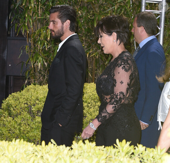 Kris Jenner et Scott Disick à la soirée Chopard à Cannes le 16 mai 2016