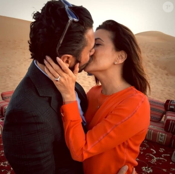 Jose Antonio Baston et Eva Longoria lors de leurs fiançailles en décembre dernier à Dubaï.