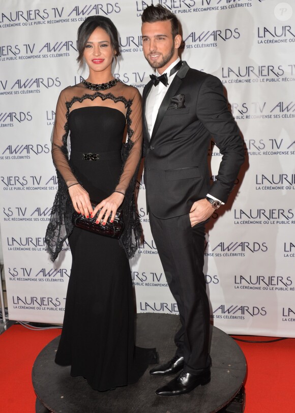 Leila et Aymeric (Secret Story 8) - Cérémonie des "Lauriers TV Awards 2015" à la Cigale à Paris, le 6 janvier 2015.
