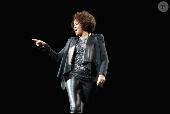 Whitney Houston en concert en Suède, le 8 juin 2010