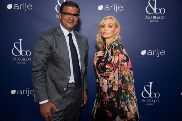 Jacob Arabo et Emmanuelle Béart assistent à la soirée du 30e anniversaire du bijoutier et horloger Jacob & Co. à Cannes. Le 20 mai 2016.