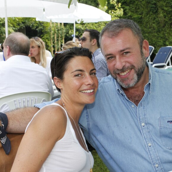 Alessandra Sublet et Emmanuel Maubert - Garden Party chez Babette de Rozières, élue personnalité populaire 2010 et prix Marianne de la poste avec timbre à son effigie. Le 27 juin 2010.