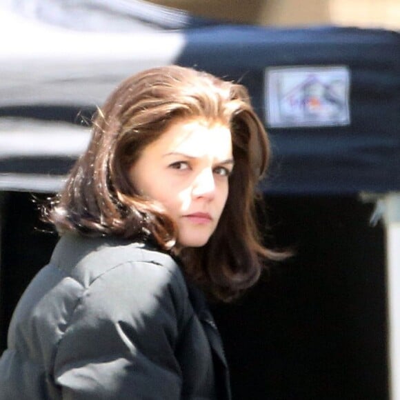 Exclusif - Katie Holmes sur le tournage de la série TV "The Kennedys" à Toronto, le 17 mai 2016. © CPA/Bestimage