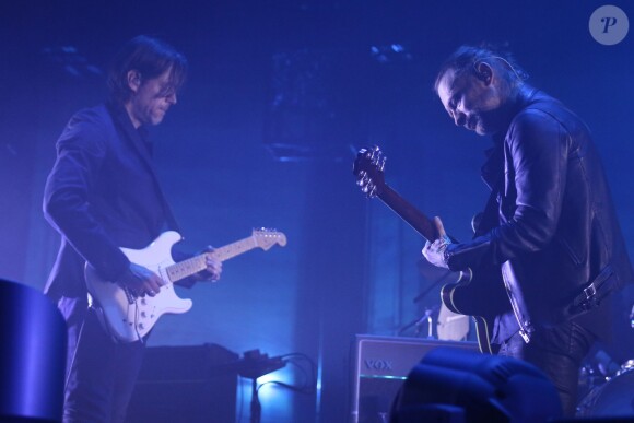 Ed O'Brien et Thom Yorke - Concert de Radiohead au Zénith à Paris le 23 mai 2016.