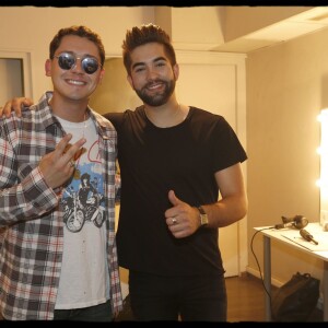 Exclusif - Kendji Girac et Cris Cab - Dans le cadre de sa tournée Ensemble, Kendji en concert au Palais des Sports, à Paris. Le 23 avril 2016. © Alain Guizard / Bestimage