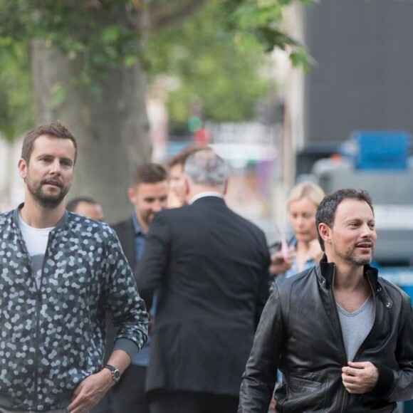 Exclusif - Marc-Olivier Fogiel et son mari François Roelants - Arrivée des people au concert de Mika à l'AccorHotels Arena à Paris, le 27 mai 2016.