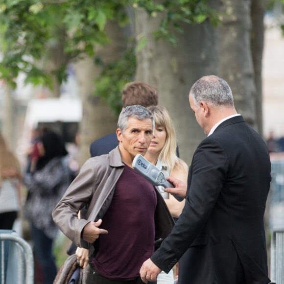 Exclusif - Nagui et sa femme Mélanie Page - Arrivée des people au concert de Mika à l'AccorHotels Arena à Paris, le 27 mai 2016.