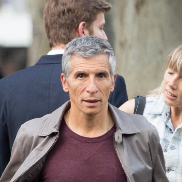 Exclusif - Nagui et sa femme Mélanie Page - Arrivée des people au concert de Mika à l'AccorHotels Arena à Paris, le 27 mai 2016.