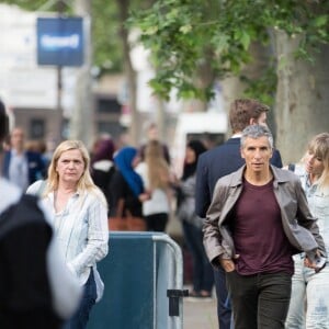 Exclusif - Nagui et sa femme Mélanie Page - Arrivée des people au concert de Mika à l'AccorHotels Arena à Paris, le 27 mai 2016.