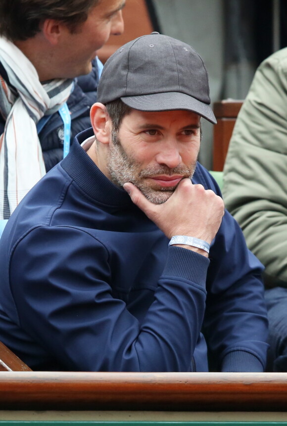 Jalil Lespert - People dans les tribunes lors du Tournoi de Roland-Garros (les Internationaux de France de tennis) à Paris, le 29 mai 2016. © Dominique Jacovides/Bestimage