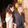 George Clooney et sa femme Amal Alamuddin sont allés diner dans un restaurant à Rome, le 29 mai 2016