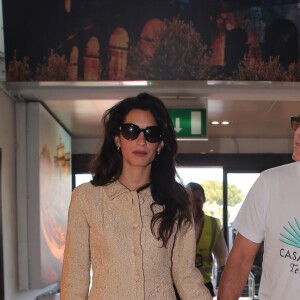 George Clooney et sa femme Amal Alamuddin quitte Rome en jet privé, le 30 mai 2016