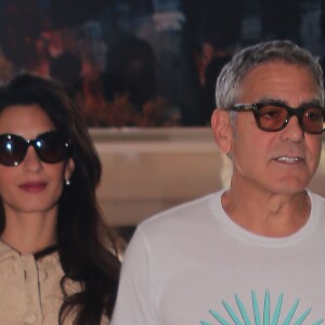 George Clooney et sa femme Amal Alamuddin quitte Rome en jet privé, le 30 mai 2016