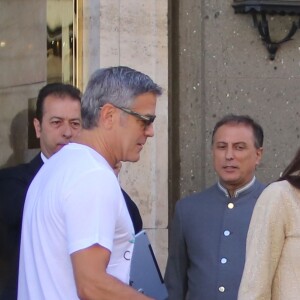 George Clooney et sa femme Amal Alamuddin quitte Rome en jet privé, le 30 mai 2016