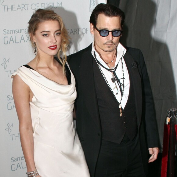 Johnny Depp, Amber Heard au gala The Art of Elysium Heaven à Santa Monica, le 10 janvier 2015