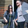 Exclusif - Megan Fox enceinte est allée déjeuner avec son mari Brian Austin Green au restaurant Cafe Grattitude à Los Angeles.