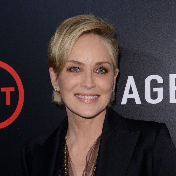 Sharon Stone et son fils Laird Vonne Stone à la première de ‘Agent X' à West Hollywood, le 20 octobre 2015